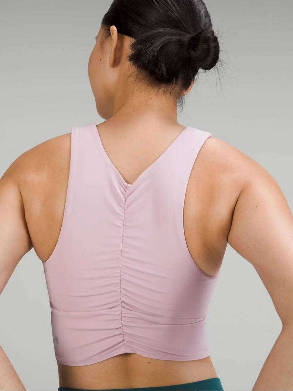 lululemon athletica Blush Pink Ruched Sports Bralette